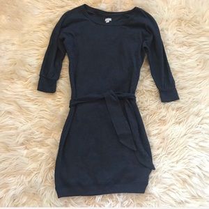 Converse Navy Belted Sweater Dress